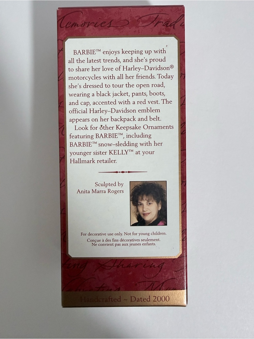 Hallmark Keepsake Vintage 2000 Harley Davidson Barbie Ornament NIB - Picture 7 of 7